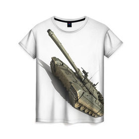 Женская футболка 3D с принтом Армата 2 в Белгороде, 100% полиэфир ( синтетическое хлопкоподобное полотно) | прямой крой, круглый вырез горловины, длина до линии бедер | 9 мая | armata | армата | военная техника | танк | техника