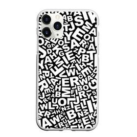 Чехол для iPhone 11 Pro матовый с принтом Английский алфавит в Белгороде, Силикон |  | алфавит | английский язык | буквы | оформление | слой | текстура | трайбл | узор | фон