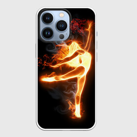 Чехол для iPhone 13 Pro с принтом Фитнес в Белгороде,  |  | грация | здоровье | зож | огонь | пламя | силуэт | спорт | страсть | танец | тонус | фитнес