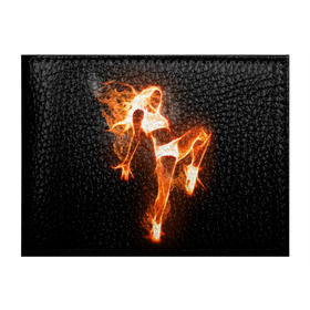 Обложка для студенческого билета с принтом Спортивная страсть в Белгороде, натуральная кожа | Размер: 11*8 см; Печать на всей внешней стороне | грация | здоровье | зож | огонь | пламя | силуэт | спорт | страсть | танец | тонус | фитнес