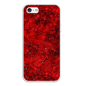 Чехол силиконовый для Телефон Apple iPhone 5/5S с принтом Red Star в Белгороде, Силикон | Область печати: задняя сторона чехла, без боковых панелей | абстракция | арт | брызги | краска | красный | цветные