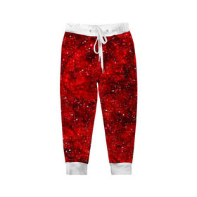 Детские брюки 3D с принтом Red Star в Белгороде, 100% полиэстер | манжеты по низу, эластичный пояс регулируется шнурком, по бокам два кармана без застежек, внутренняя часть кармана из мелкой сетки | абстракция | арт | брызги | краска | красный | цветные