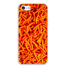 Чехол для iPhone 5/5S матовый с принтом Морковь в Белгороде, Силикон | Область печати: задняя сторона чехла, без боковых панелей | Тематика изображения на принте: морковь | овощи | оранжевый | салат