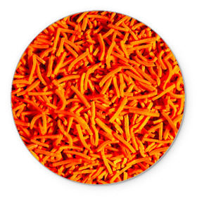 Коврик круглый с принтом Морковь в Белгороде, резина и полиэстер | круглая форма, изображение наносится на всю лицевую часть | морковь | овощи | оранжевый | салат