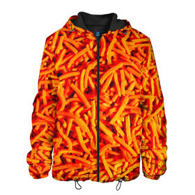 Мужская куртка 3D с принтом Морковь в Белгороде, ткань верха — 100% полиэстер, подклад — флис | прямой крой, подол и капюшон оформлены резинкой с фиксаторами, два кармана без застежек по бокам, один большой потайной карман на груди. Карман на груди застегивается на липучку | морковь | овощи | оранжевый | салат