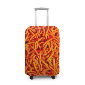 Чехол для чемодана 3D с принтом Морковь в Белгороде, 86% полиэфир, 14% спандекс | двустороннее нанесение принта, прорези для ручек и колес | морковь | овощи | оранжевый | салат
