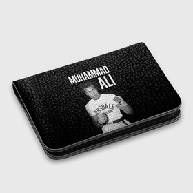 Картхолдер с принтом с принтом Muhammad Ali в Белгороде, натуральная матовая кожа | размер 7,3 х 10 см; кардхолдер имеет 4 кармана для карт; | ali | boxing | muhammad ali |   |  muhammad |  бокс | али | боксер | мухамад. мухаммад | мухаммед | мухаммед али