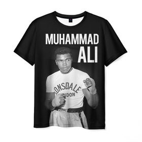 Мужская футболка 3D с принтом Muhammad Ali в Белгороде, 100% полиэфир | прямой крой, круглый вырез горловины, длина до линии бедер | Тематика изображения на принте: ali | boxing | muhammad ali |   |  muhammad |  бокс | али | боксер | мухамад. мухаммад | мухаммед | мухаммед али