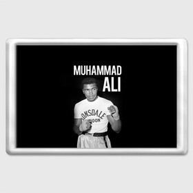 Магнит 45*70 с принтом Muhammad Ali в Белгороде, Пластик | Размер: 78*52 мм; Размер печати: 70*45 | ali | boxing | muhammad ali |   |  muhammad |  бокс | али | боксер | мухамад. мухаммад | мухаммед | мухаммед али