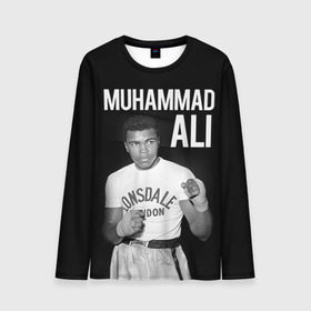 Мужской лонгслив 3D с принтом Muhammad Ali в Белгороде, 100% полиэстер | длинные рукава, круглый вырез горловины, полуприлегающий силуэт | ali | boxing | muhammad ali |   |  muhammad |  бокс | али | боксер | мухамад. мухаммад | мухаммед | мухаммед али