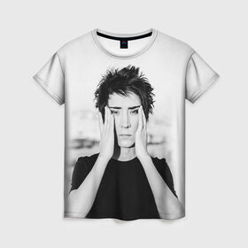 Женская футболка 3D с принтом Zemfira в Белгороде, 100% полиэфир ( синтетическое хлопкоподобное полотно) | прямой крой, круглый вырез горловины, длина до линии бедер | zemfira | земфира | рок | русский рок