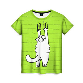 Женская футболка 3D с принтом Simon`s cat 3 в Белгороде, 100% полиэфир ( синтетическое хлопкоподобное полотно) | прямой крой, круглый вырез горловины, длина до линии бедер | fitness | kitty | simon cat | simons | simons cat | голодный кот | для жирных | для толстых | жир | кот | кот саймона | котик | кошка | с котами | саймон | спорт | толстая | толстый | фитнес | фитнесс
