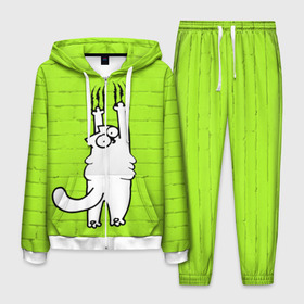 Мужской костюм 3D с принтом Simons cat 3 в Белгороде, 100% полиэстер | Манжеты и пояс оформлены тканевой резинкой, двухслойный капюшон со шнурком для регулировки, карманы спереди | fitness | kitty | simon cat | simons | simons cat | голодный кот | для жирных | для толстых | жир | кот | кот саймона | котик | кошка | с котами | саймон | спорт | толстая | толстый | фитнес | фитнесс