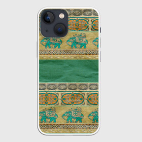 Чехол для iPhone 13 mini с принтом Орнамент в Белгороде,  |  | индия | орнамент | слон | узон