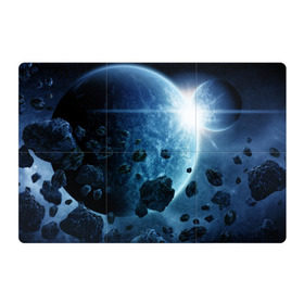 Магнитный плакат 3Х2 с принтом Холодный космос в Белгороде, Полимерный материал с магнитным слоем | 6 деталей размером 9*9 см | вселенная | галактика | звезды | планеты | туманность