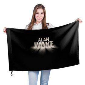 Флаг 3D с принтом Alan Wake в Белгороде, 100% полиэстер | плотность ткани — 95 г/м2, размер — 67 х 109 см. Принт наносится с одной стороны | alan | wake | алан уэйк | игра