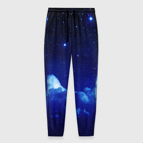 Мужские брюки 3D с принтом Звёздное небо в Белгороде, 100% полиэстер | манжеты по низу, эластичный пояс регулируется шнурком, по бокам два кармана без застежек, внутренняя часть кармана из мелкой сетки | звезды | луна | месяц | ночь