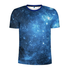 Мужская футболка 3D спортивная с принтом Космос в Белгороде, 100% полиэстер с улучшенными характеристиками | приталенный силуэт, круглая горловина, широкие плечи, сужается к линии бедра | вселенная | галактика | звезды | планеты | туманность