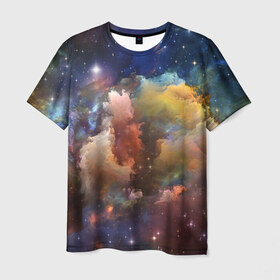 Мужская футболка 3D с принтом Вселенная в Белгороде, 100% полиэфир | прямой крой, круглый вырез горловины, длина до линии бедер | вселенная | галактика | звёзды | камета | космос | метеориты | метеоры | млечный путь | орбита | планеты | солнечная система