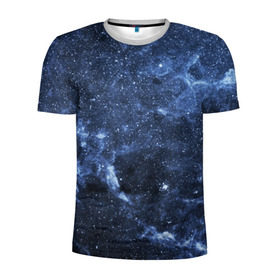 Мужская футболка 3D спортивная с принтом Безмолвный космос в Белгороде, 100% полиэстер с улучшенными характеристиками | приталенный силуэт, круглая горловина, широкие плечи, сужается к линии бедра | вселенная | галактика | звёзды | камета | космос | метеориты | метеоры | млечный путь | орбита | планеты | солнечная система