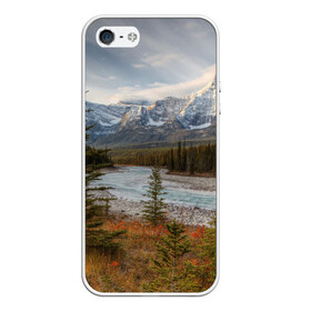 Чехол силиконовый для Телефон Apple iPhone 5/5S с принтом Осень в горах в Белгороде, Силикон | Область печати: задняя сторона чехла, без боковых панелей | горы | лес | осень | пейзаж