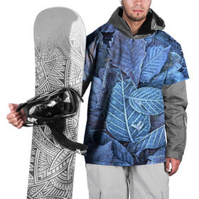 Накидка на куртку 3D с принтом Застывшие листья в Белгороде, 100% полиэстер |  | Тематика изображения на принте: иней | мороз | осень | холод