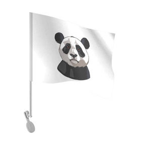 Флаг для автомобиля с принтом Panda в Белгороде, 100% полиэстер | Размер: 30*21 см | милый | панда