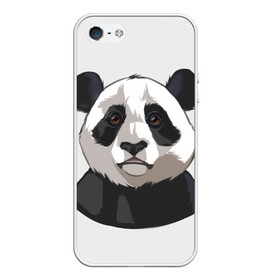 Чехол для iPhone 5/5S матовый с принтом Panda в Белгороде, Силикон | Область печати: задняя сторона чехла, без боковых панелей | милый | панда