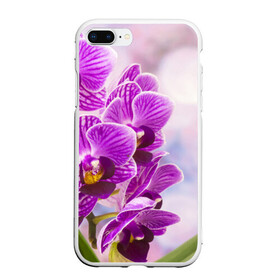 Чехол для iPhone 7Plus/8 Plus матовый с принтом Божественная орхидея в Белгороде, Силикон | Область печати: задняя сторона чехла, без боковых панелей | 8 марта | букет | весна | красота | куст | лето | орхидея | подарок | сиреневый цвет | цветок | шикарный цветочек