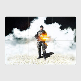 Магнитный плакат 3Х2 с принтом Battlefield 4 Soldier в Белгороде, Полимерный материал с магнитным слоем | 6 деталей размером 9*9 см | art | battlefield