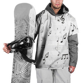 Накидка на куртку 3D с принтом ноты в Белгороде, 100% полиэстер |  | Тематика изображения на принте: музыка | ноты | струны