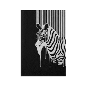 Обложка для паспорта матовая кожа с принтом Зебра в Белгороде, натуральная матовая кожа | размер 19,3 х 13,7 см; прозрачные пластиковые крепления | граффити | зебра | искусство | прикольные картинки | чёрно белое