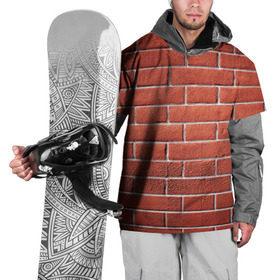Накидка на куртку 3D с принтом Красный кирпич в Белгороде, 100% полиэстер |  | бетон | камень | кирпич | мощь | стена | строительство | стройка | цемент