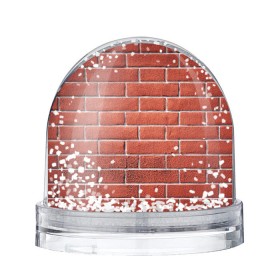 Водяной шар с принтом Красный кирпич в Белгороде, Пластик | Изображение внутри шара печатается на глянцевой фотобумаге с двух сторон | бетон | камень | кирпич | мощь | стена | строительство | стройка | цемент