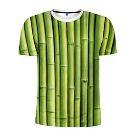 Мужская футболка 3D спортивная с принтом Бамбук в Белгороде, 100% полиэстер с улучшенными характеристиками | приталенный силуэт, круглая горловина, широкие плечи, сужается к линии бедра | бамбук | дерево | джунгли | кустарник | надёжность | прочность | стена
