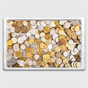 Магнит 45*70 с принтом Российские монетки в Белгороде, Пластик | Размер: 78*52 мм; Размер печати: 70*45 | money | валюта | деньги | копейка | лавэ | мелочёвка | мелочь | монетки | монеты | россия | рубль | филки