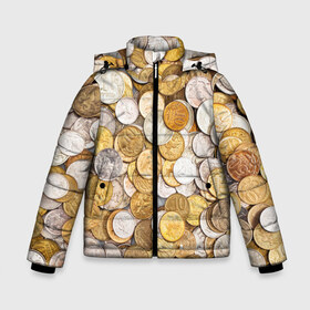 Зимняя куртка для мальчиков 3D с принтом Российские монетки в Белгороде, ткань верха — 100% полиэстер; подклад — 100% полиэстер, утеплитель — 100% полиэстер | длина ниже бедра, удлиненная спинка, воротник стойка и отстегивающийся капюшон. Есть боковые карманы с листочкой на кнопках, утяжки по низу изделия и внутренний карман на молнии. 

Предусмотрены светоотражающий принт на спинке, радужный светоотражающий элемент на пуллере молнии и на резинке для утяжки | money | валюта | деньги | копейка | лавэ | мелочёвка | мелочь | монетки | монеты | россия | рубль | филки