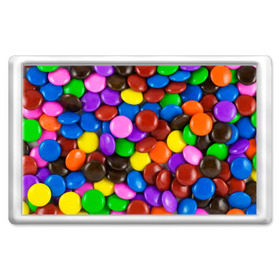 Магнит 45*70 с принтом Цветные конфетки в Белгороде, Пластик | Размер: 78*52 мм; Размер печати: 70*45 | Тематика изображения на принте: вкусняшки | драже | конфеты | лакомство | сладости | шоколад