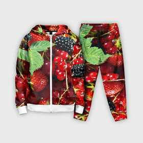 Детский костюм 3D с принтом Любимые ягоды в Белгороде,  |  | Тематика изображения на принте: вкусно | голубика | дача | деревня | ежевика | зелень | клубника | малина | огород | полезно | сад | смородина | сок | фрукты | черника | шиповник | ягоды