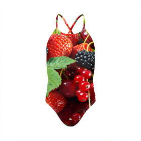 Детский купальник 3D с принтом Любимые ягоды в Белгороде, Полиэстер 85%, Спандекс 15% | Слитный крой, подклад по переду изделия, узкие бретели | Тематика изображения на принте: вкусно | голубика | дача | деревня | ежевика | зелень | клубника | малина | огород | полезно | сад | смородина | сок | фрукты | черника | шиповник | ягоды