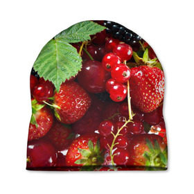 Шапка 3D с принтом Любимые ягоды в Белгороде, 100% полиэстер | универсальный размер, печать по всей поверхности изделия | вкусно | голубика | дача | деревня | ежевика | зелень | клубника | малина | огород | полезно | сад | смородина | сок | фрукты | черника | шиповник | ягоды