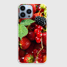 Чехол для iPhone 13 Pro Max с принтом Любимые ягоды в Белгороде,  |  | вкусно | голубика | дача | деревня | ежевика | зелень | клубника | малина | огород | полезно | сад | смородина | сок | фрукты | черника | шиповник | ягоды