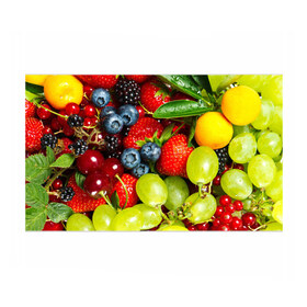 Бумага для упаковки 3D с принтом Вкусные ягоды в Белгороде, пластик и полированная сталь | круглая форма, металлическое крепление в виде кольца | Тематика изображения на принте: виноград | вкусно | голубика | дача | деревня | ежевика | клубника | малина | огород | полезно | рябина | сад | смородина | сок | фрукты | черника | ягоды