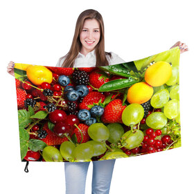 Флаг 3D с принтом Вкусные ягоды в Белгороде, 100% полиэстер | плотность ткани — 95 г/м2, размер — 67 х 109 см. Принт наносится с одной стороны | виноград | вкусно | голубика | дача | деревня | ежевика | клубника | малина | огород | полезно | рябина | сад | смородина | сок | фрукты | черника | ягоды