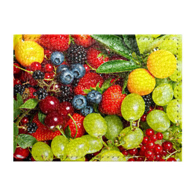Обложка для студенческого билета с принтом Вкусные ягоды в Белгороде, натуральная кожа | Размер: 11*8 см; Печать на всей внешней стороне | виноград | вкусно | голубика | дача | деревня | ежевика | клубника | малина | огород | полезно | рябина | сад | смородина | сок | фрукты | черника | ягоды