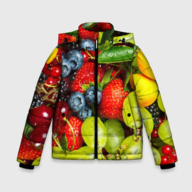 Зимняя куртка для мальчиков 3D с принтом Вкусные ягоды в Белгороде, ткань верха — 100% полиэстер; подклад — 100% полиэстер, утеплитель — 100% полиэстер | длина ниже бедра, удлиненная спинка, воротник стойка и отстегивающийся капюшон. Есть боковые карманы с листочкой на кнопках, утяжки по низу изделия и внутренний карман на молнии. 

Предусмотрены светоотражающий принт на спинке, радужный светоотражающий элемент на пуллере молнии и на резинке для утяжки | виноград | вкусно | голубика | дача | деревня | ежевика | клубника | малина | огород | полезно | рябина | сад | смородина | сок | фрукты | черника | ягоды