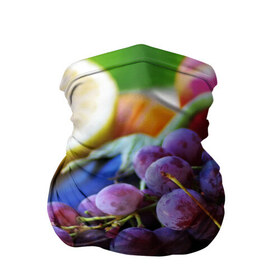 Бандана-труба 3D с принтом Спелые фрукты в Белгороде, 100% полиэстер, ткань с особыми свойствами — Activecool | плотность 150‒180 г/м2; хорошо тянется, но сохраняет форму | абрикос | алыча | апельсин | бодрость | веган | виноград | витамины | груша | диета | еда | здоровье | лайм | лимон | молодость | нектар | овощи | персик | питание | польза | сок | фрукты | яблоко | ягоды