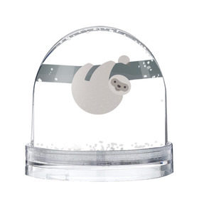 Снежный шар с принтом Веселый ленивец в Белгороде, Пластик | Изображение внутри шара печатается на глянцевой фотобумаге с двух сторон | деревья | животные | ленивец | лень