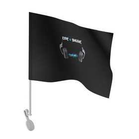 Флаг для автомобиля с принтом Live 4 music в Белгороде, 100% полиэстер | Размер: 30*21 см | dj | music | диджей | клуб | музыка