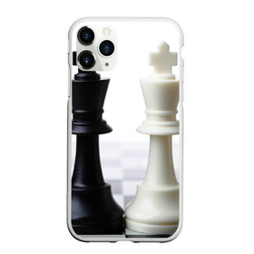 Чехол для iPhone 11 Pro матовый с принтом Шахматы в Белгороде, Силикон |  | белая | черная | шахматы